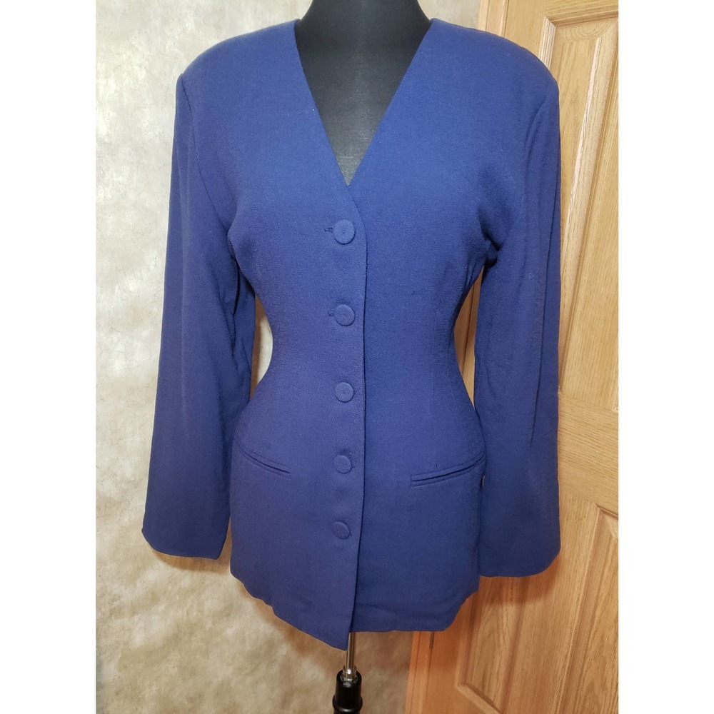 Biya Johnny Was Wool size medium vintage dark blue blazer